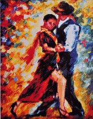 Картина стразами по номерам на подрамнику Аргентинское танго