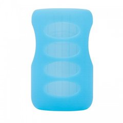 Силиконовый чехол для стеклянной бутылочки с широким горлышком, 270 мл, цвет голубой, Голубой, 270 мл, С широким горлышком
