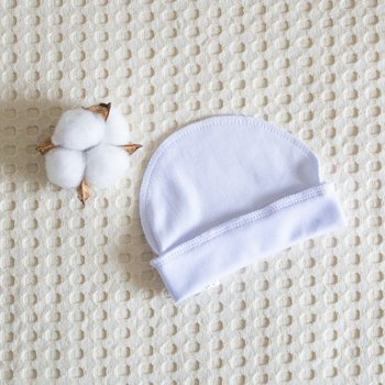 Белая шапочка для недоношенных деток Крихітка