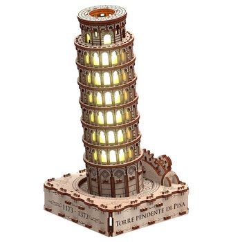 Фото, купити Пізанська вежа (Еко - лайт) механічна дерев'яна 3D-модель, ціна 1 310 грн