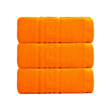 Махровий рушник Версаче 35 х 60 помаранчевий