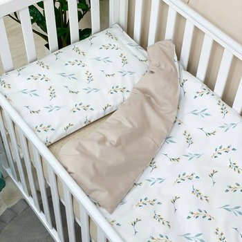 Змінний комплект постільної білизни у ліжечко для новонароджених Гілочки (підковдра, наволочка, простирадло)