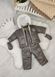 Зимовий комплект для малюків Талісман 3 в 1 темно-сірий, 0-24 місяці, Плащівка, Комбінезон трансформер
