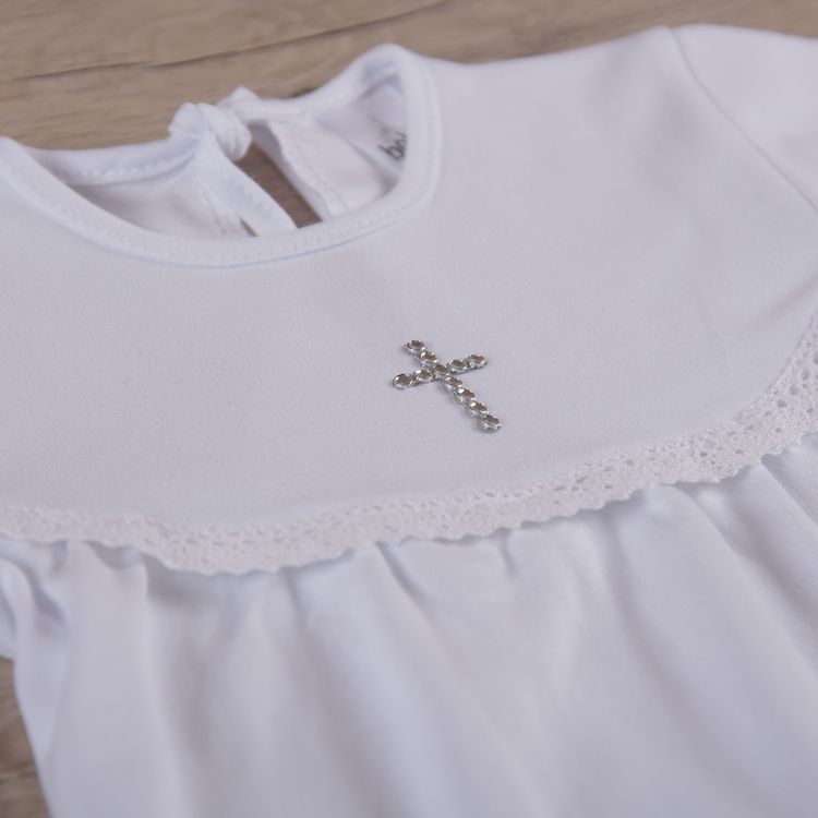 Хрестильна сорочка Поліночка біла, 56, Інтерлок, Для дівчинки