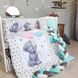 Постіль для немовлят Вітаю в ліжечко з бортиками КОСА + ПОДУШКИ, с балдахіном