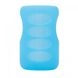 Силіконовий чохол для скляної пляшки з широкою шийкою, 270 мл, колір блакитний, Блакитний, 270 мл, З широкою шийкою