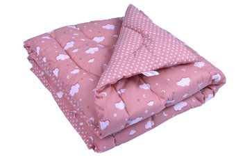 Детское теплое универсальное одеяло Тучка чайная роза