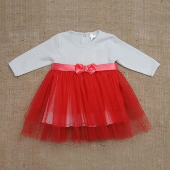 Сукня Ніжність - 2 для малечі інтерлок + фатин червона