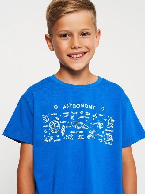 Детская футболка Астроном для мальчика супрем, 92, Супрем