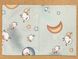 Дитячий постільний комплект Веселі Овечки у небі на світло-м'ятному тлі купити в ліжко для немовлят