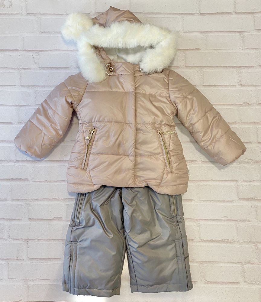 Куртка зимова для дівчинки LITTLE GIRL ПУДРА, 92, Плащівка