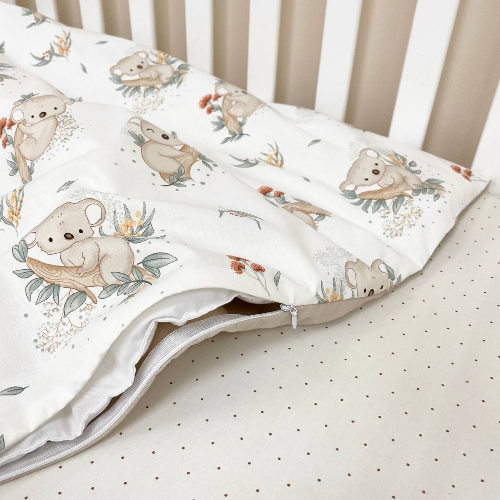 Змінний постільний комплект у ліжечко для новонароджених Коала фото, ціна, опис