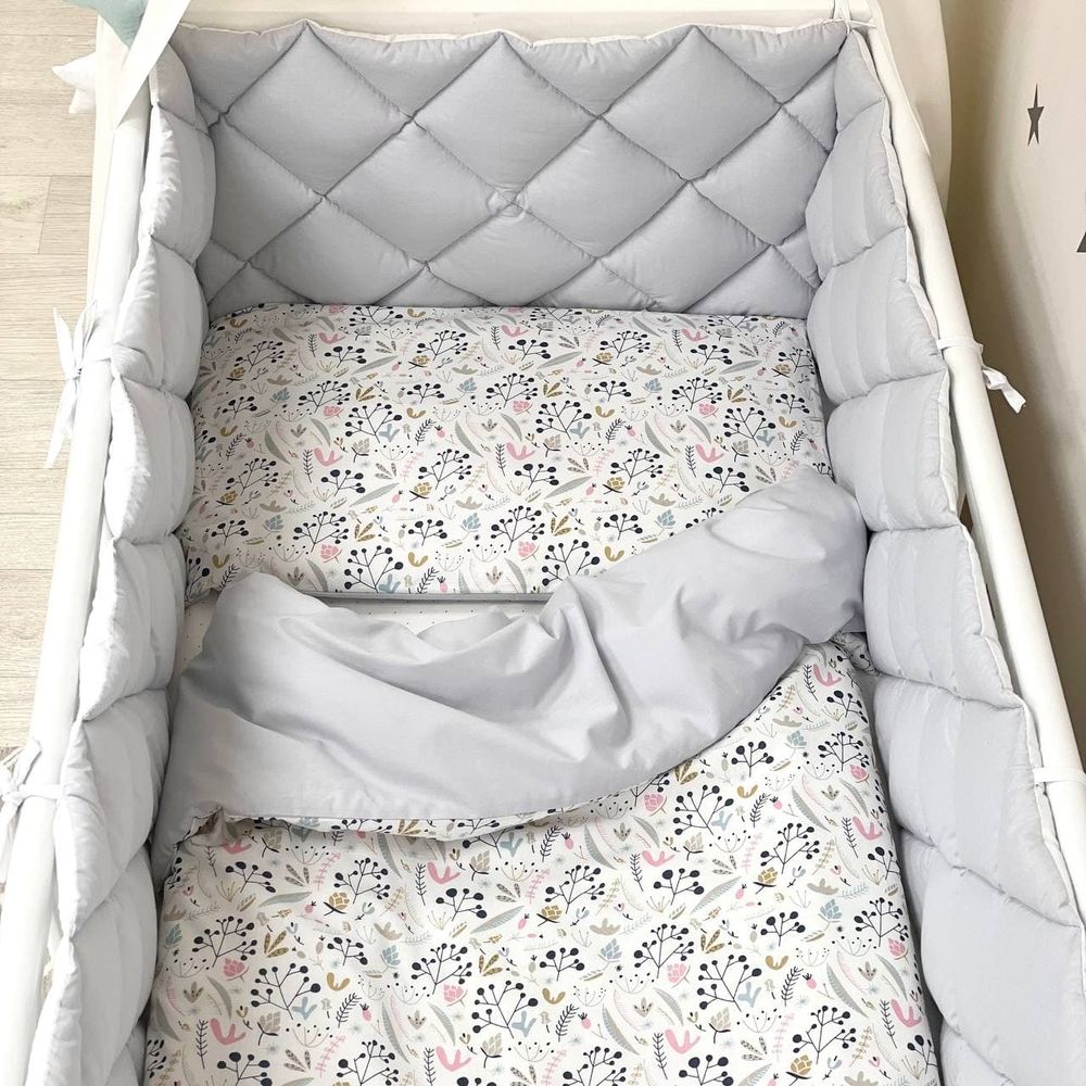 Спальний комплект із бортиками для новонародженого Scandinavian Buds, без балдахіна