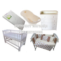 Набор мебели для новорожденных МИШУТКА в детскую комнату