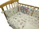 Постільні комплекти в ліжечко для новонароджених МОРСЬКІ ПРИГОДИ 6 подушечок кремовий, без балдахіна