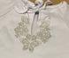 Крестильная рубашка Цветочек с пинетками и повязкой, 68, Интерлок