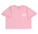 Літня дитяча футболка Never give up для дівчинки супрем рожева