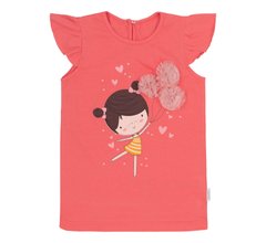 Літня футболка для дівчинки Кульки корал