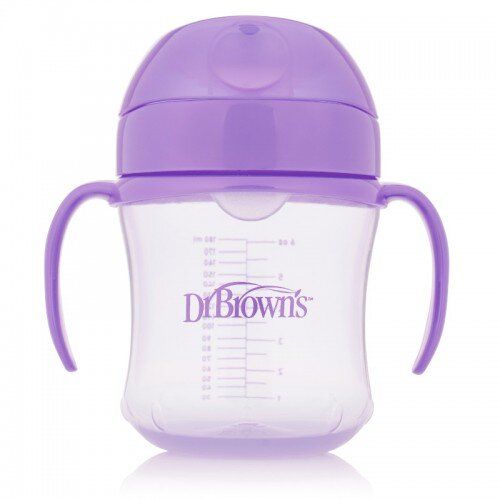 Купить Чашка-поильник с мягким носиком и ручками, 6+ месяцев, цвет фиолетовый, 180 мл