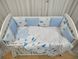 Комплект в кроватку Ekobaby Облако голубое с плюшевыми вставками, без балдахина