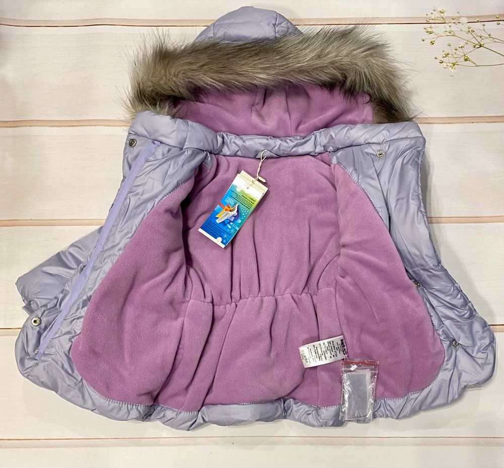 Зимова куртка для дівчинки з термоутеплювачем, 80, Плащівка, Куртка, Для дівчинки