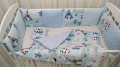 Комплект в ліжечко ІНДІАНЕЦЬ блакитний для новонародженого тм Ekobaby