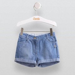 Детские джинсовые шорты для девочки ШР447, 98, Джинс