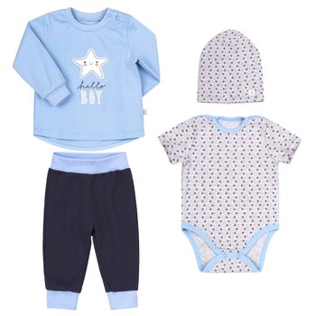 Купити комплект одягу Hello Boy 4 предмети в подарунковій коробці для новонародженого хлопчика