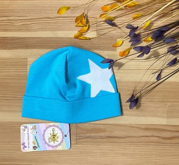 Дитяча шапочка Зірочка бірюза для новонароджених