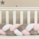Бортик захист коса для дитячого ліжечка білий сірий рожевий, бортики без постілі, Довжина коси 2.2 м