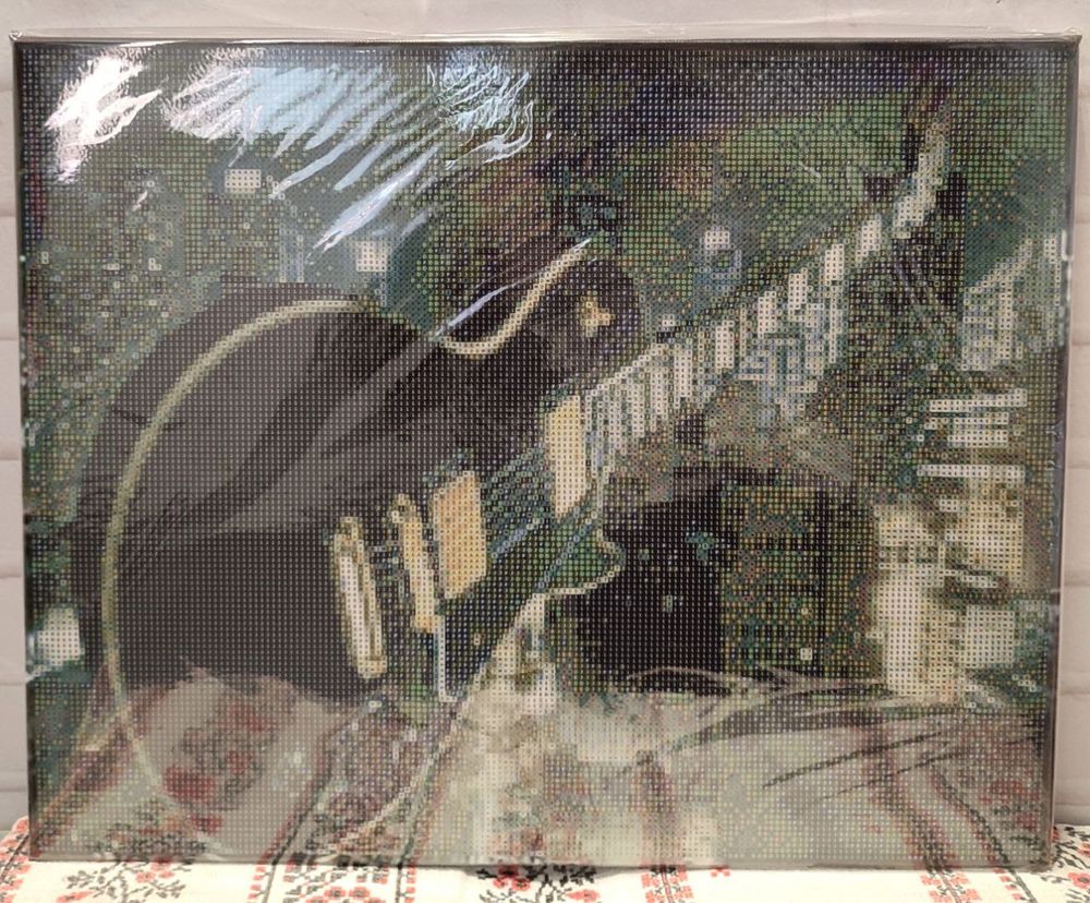 Картина стразами за номерами на підрамнику Гітара №33