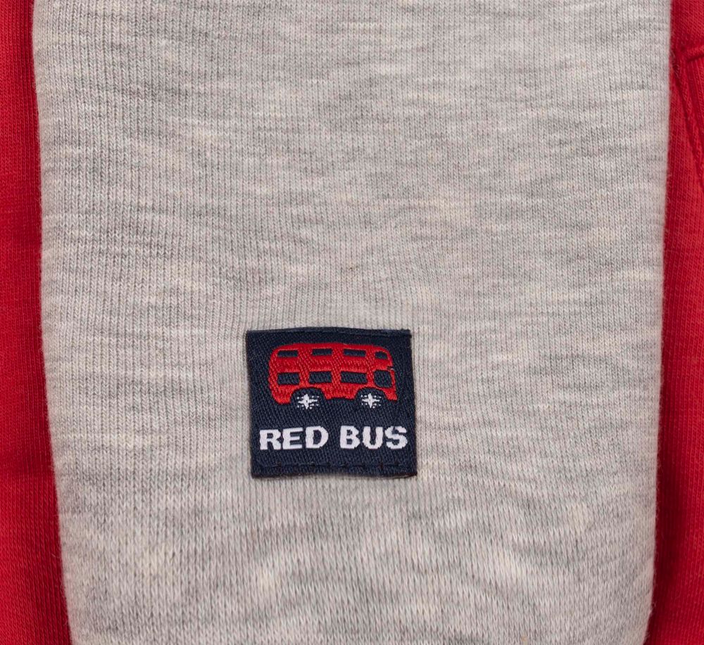 Детский жакет Red Bus красно - серый шардон, 80, Трикотаж Шардон