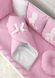Детский комплект в кроватку для новорожденного с бортиками на три стороны кроватки Зайка розовый