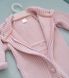 Вязаный комбинезон с пинетками для малышей Ніжність розовый, 62-68, Вязаное полотно