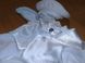 Хрестильний набір Свята Мить з велюровою білою крижмою + костюм 7 пр., 62, Велюр