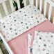 Сменный постельный комплект в кроватку для новорожденных Звезда пудра, 90х110 см