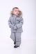 Дитячий костюм напівкомбінезон з курткою сірий, 86-92, Плащівка, Костюм, комплект