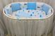 Комплект постільної білизни в кругле-овальне ліжечко з бортиками Облако фото 2