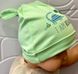 Трикотажна дитяча шапочка Чарівна Дитина салатова, обхват головы 40 см, Інтерлок, Шапка