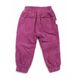 Вельветовые брюки на подкладке Квіти для девочки темно - розовые