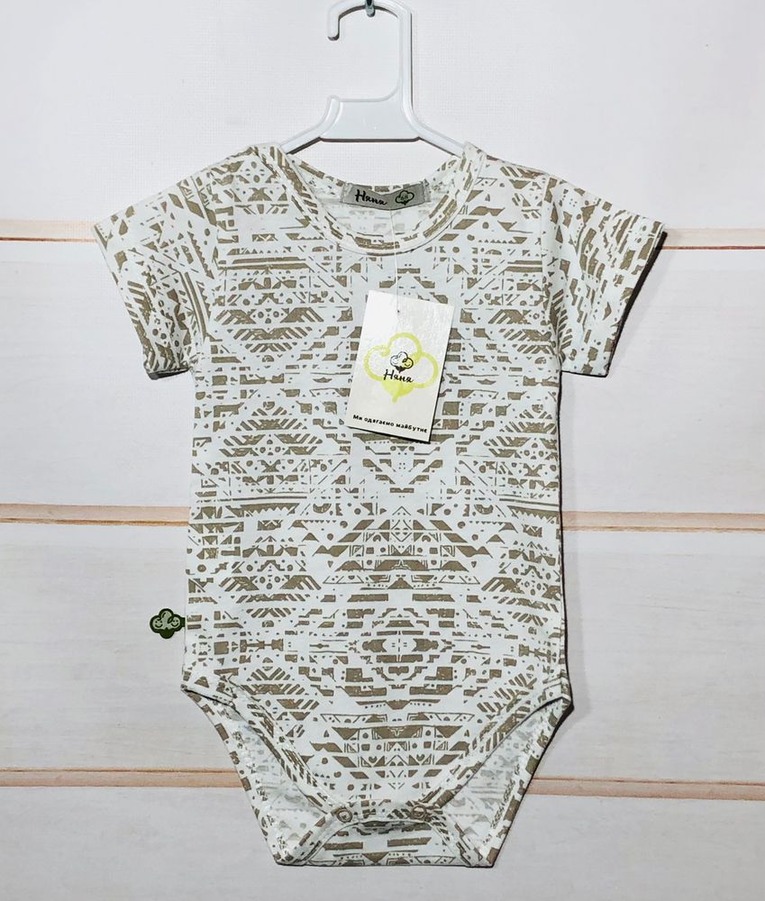 Боді футболка Орнамент для новонароджених трикотаж кулир