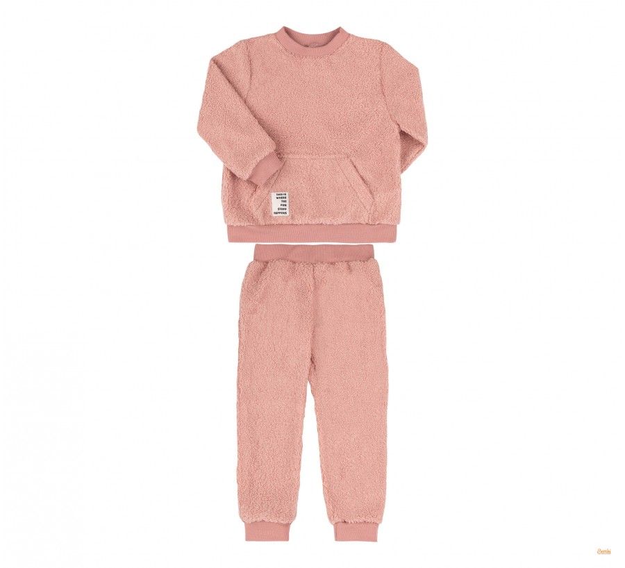Теплий костюм Букле рожевий для малюків