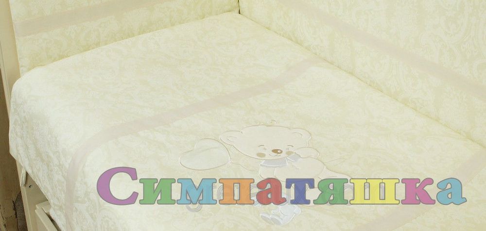 Постельный комплект СИМПАТЯШКА для новорожденных в кроватку фото, цена, описание