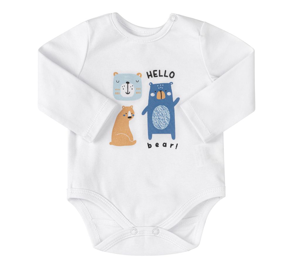 Фото Велюровий комплект для новонароджених Привіт Мішутка синій, купити за найкращою ціною 848 грн