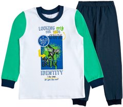 Детская трикотажная пижама для мальчика Самолетики, 110, Интерлок