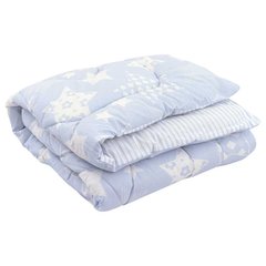 Зимнее стеганое силиконовое одеяло для новорожденных голубоу