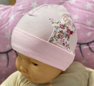 Трикотажна шапка з відворотом ЗІРОНЬКА