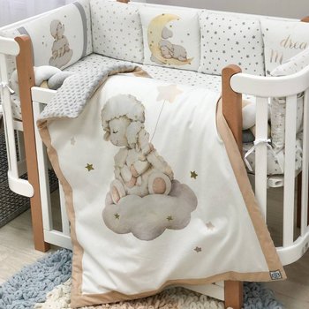 Комплект в ліжечко для новонароджених з бортиками на всі 4 сторони Барашки