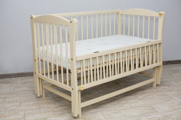 Кроватка для новорожденного с мятником Элит 2 слоновая кость
