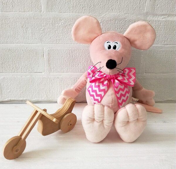 Мягкая игрушка «МИСТЕР КРИСТЕР» 30 см, Розовый, Мягкие игрушки МЫШКИ, до 60 см